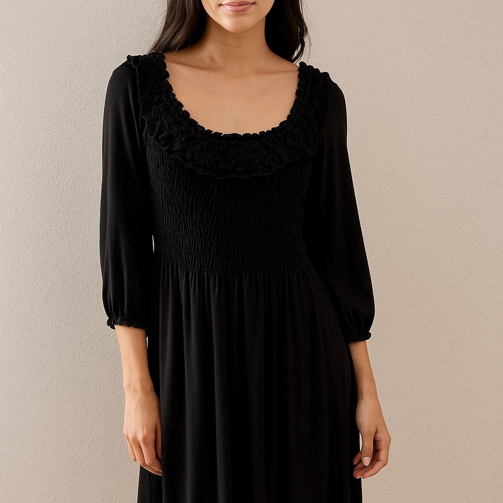 Max Studio Black 3/4 Sleeve Dress Size L